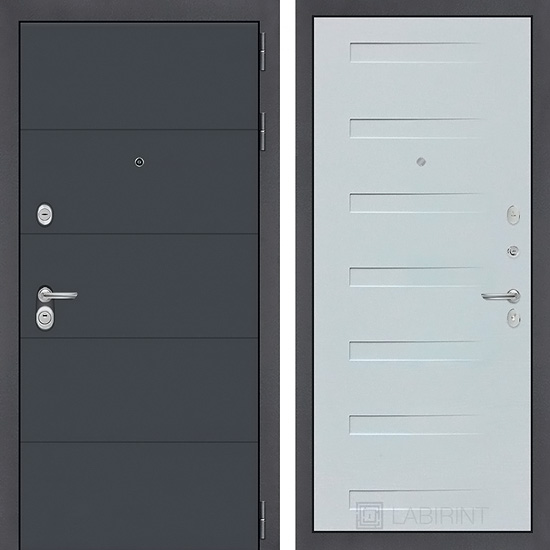 Входная дверь Лабиринт Арт 14 Дуб Кантри белый