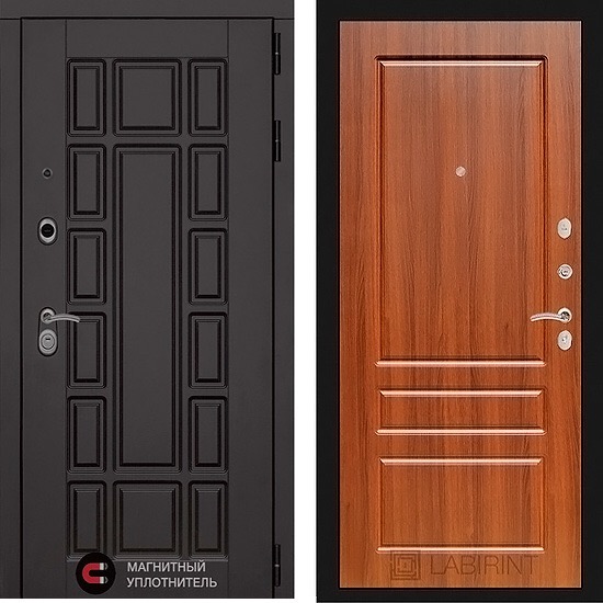 Входная дверь Лабиринт New York 03 Орех бренди
