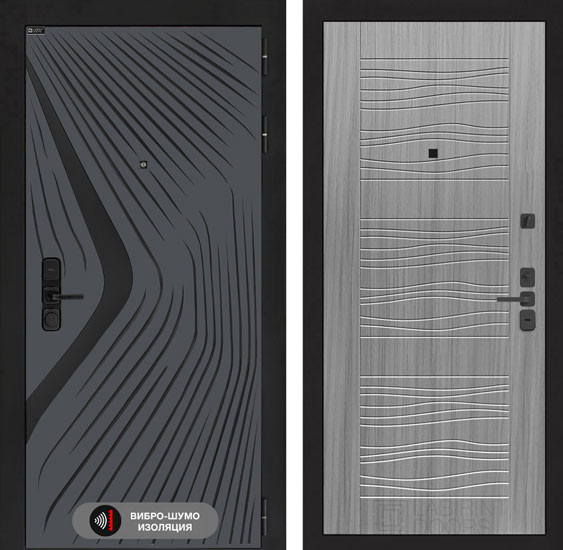 Входная дверь Лабиринт LEOLAB 06 Сандал серый