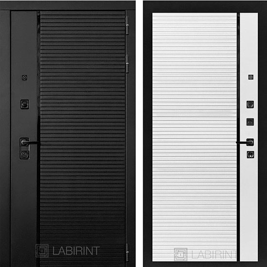 Входная дверь Лабиринт Piano 22 Белый софт