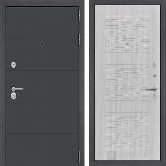 Входная дверь Лабиринт Арт 06 Сандал Белый