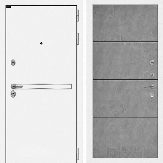 Входная дверь Лабиринт Лайн 25 Бетон светлый