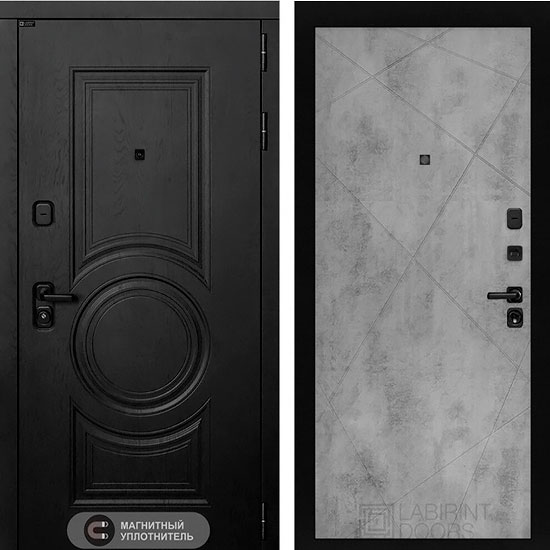 Входная дверь Лабиринт Grand 24 Бетон светлый