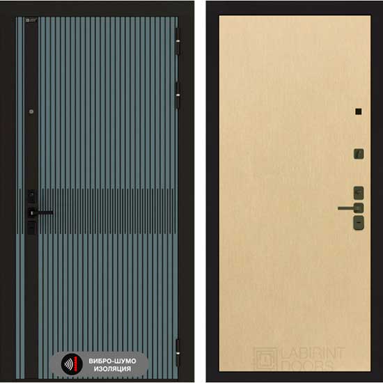 Входная дверь Лабиринт ISSIDA 05 Беленый дуб