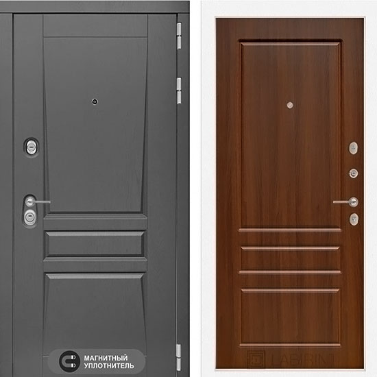 Входная дверь Лабиринт Платинум 03 Орех бренди