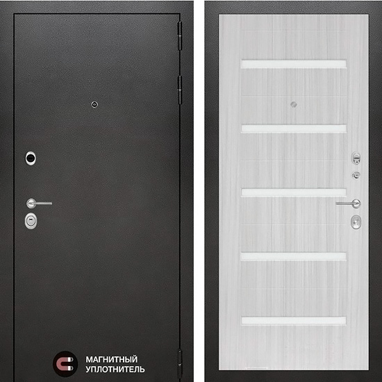 Входная дверь Лабиринт Silver 01 Сандал белый