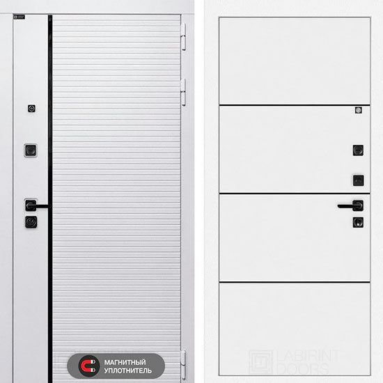 Входная дверь Лабиринт Royal 25 Белый софт