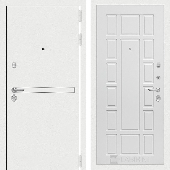 Входная дверь Лабиринт Лайн 12 Белое дерево