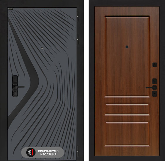 Входная дверь Лабиринт LEOLAB 03 Орех бренди