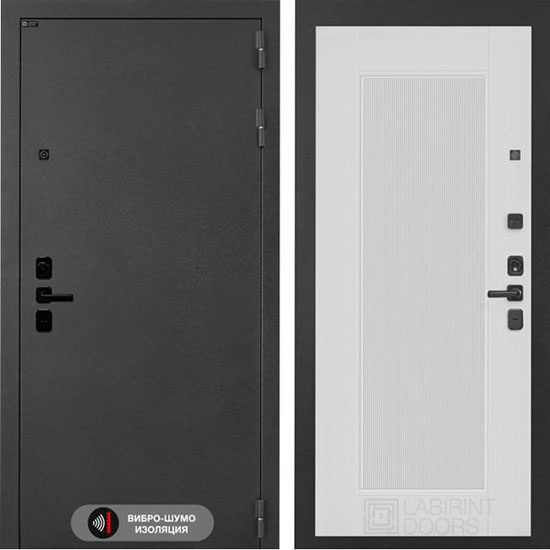 Входная дверь Лабиринт ACUSTICLAB 30 Астрод (Белый софт рельеф)