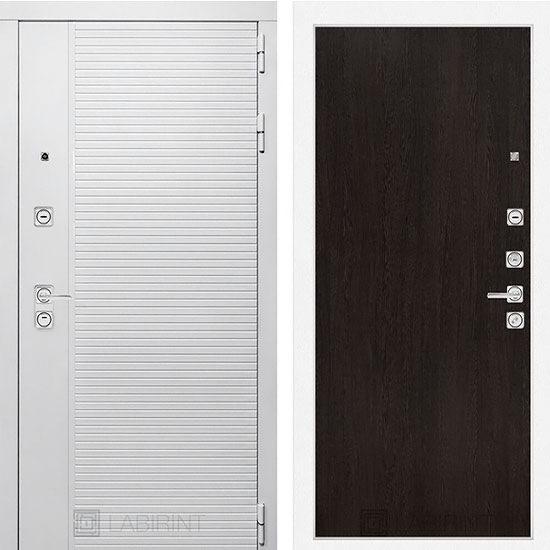 Входная дверь Лабиринт Piano white 05 Венге