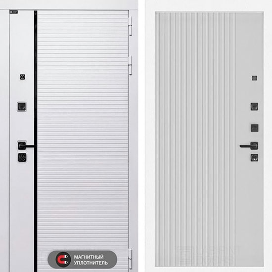 Входная дверь Лабиринт Royal 29 Хомс (Белый софт рельеф)