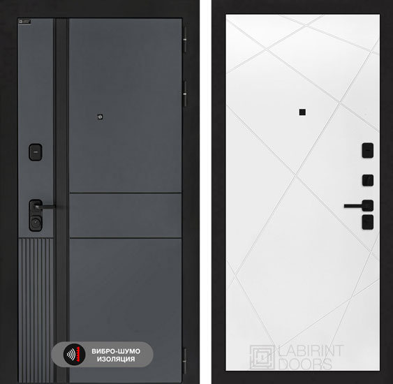 Входная дверь Лабиринт EVOLAB 24 Белый софт