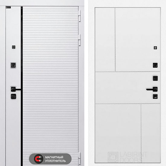 Входная дверь Лабиринт Royal 21 Белый софт