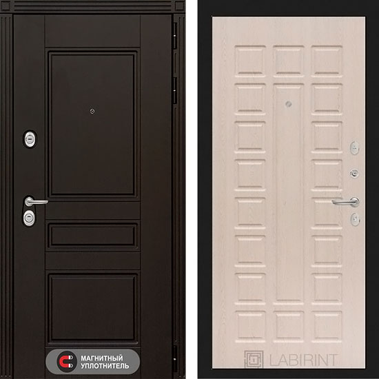 Входная дверь Лабиринт Мегаполис 04 Беленый дуб