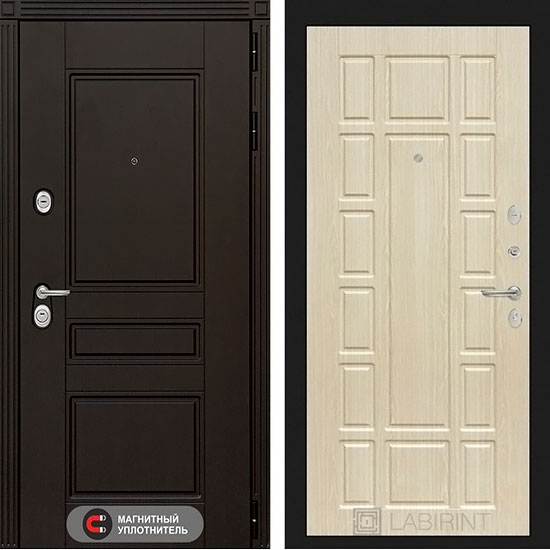 Входная дверь Лабиринт Мегаполис 12 Беленый дуб