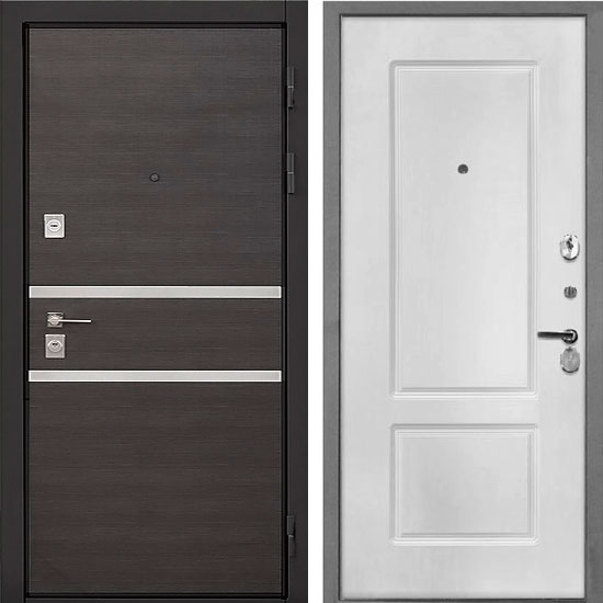 Входная дверь Интекрон Неаполь КВ-2 Белый матовый