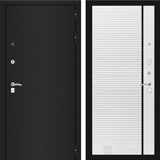 Входная дверь Лабиринт шагрень Classic 22 Белый софт