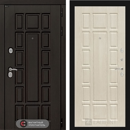 Входная дверь Лабиринт New York 12 Беленый дуб