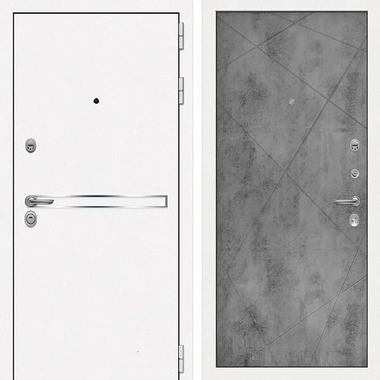 Входная дверь Лабиринт Лайн 24 Бетон светлый