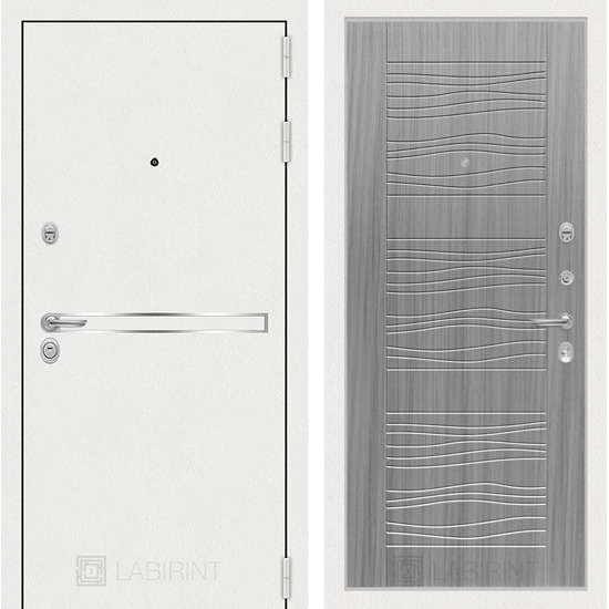 Входная дверь Лабиринт LAIN White 06 Сандал серый