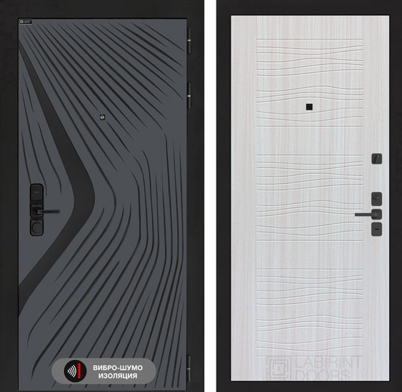 Входная дверь Лабиринт LEOLAB 06 Сандал белый