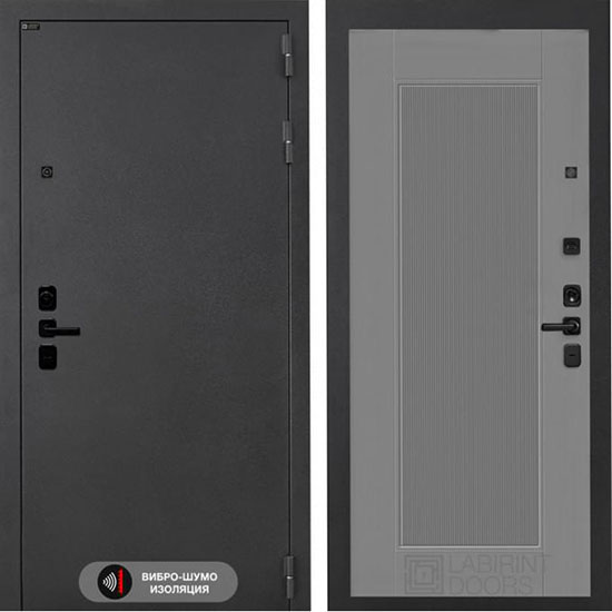 Входная дверь Лабиринт ACUSTICLAB 30 Астрод (Серый софт рельеф)