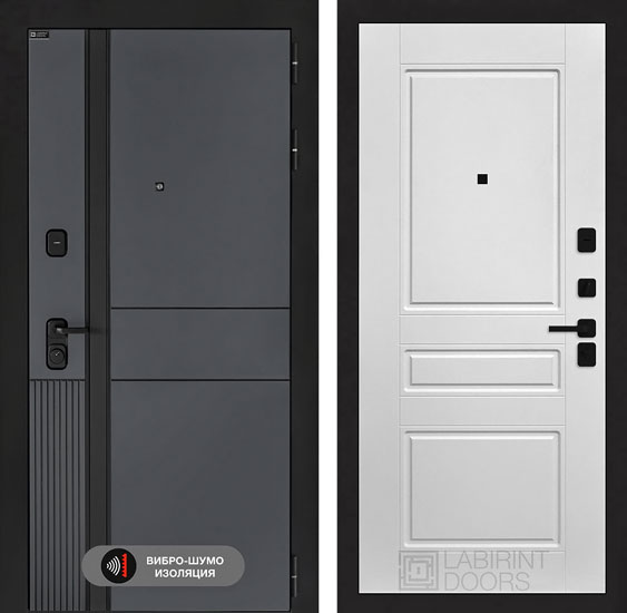 Входная дверь Лабиринт EVOLAB 03 Белый софт