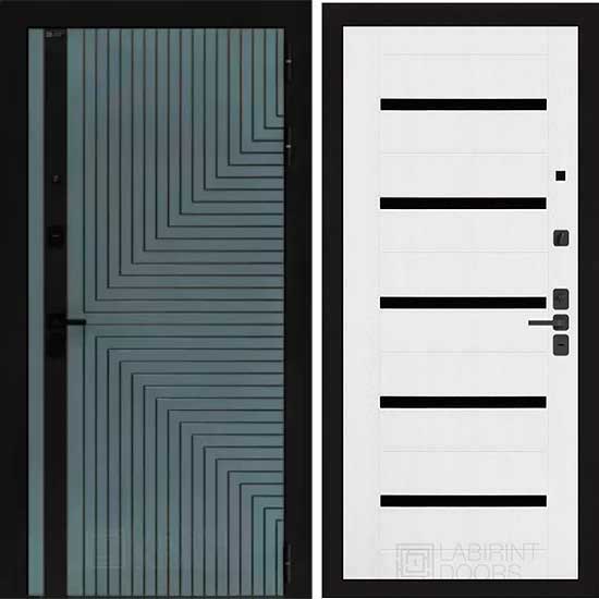 Входная дверь Лабиринт CREDOR 01 Белое дерево