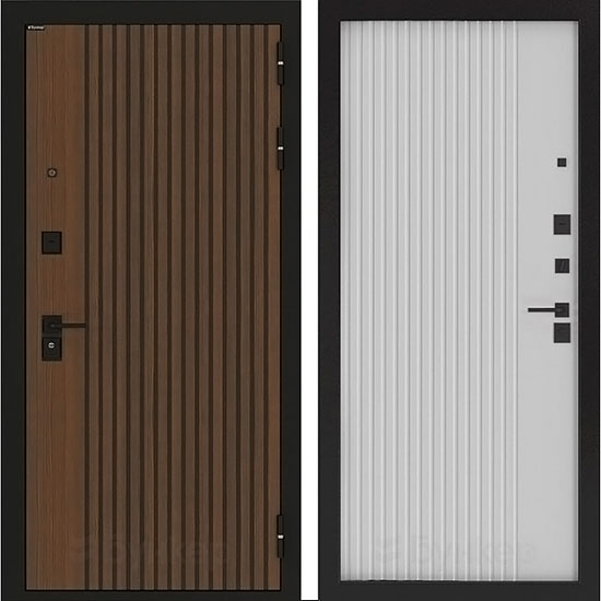 Входная дверь Бункер BN-02 Хомс Белый софт рельеф