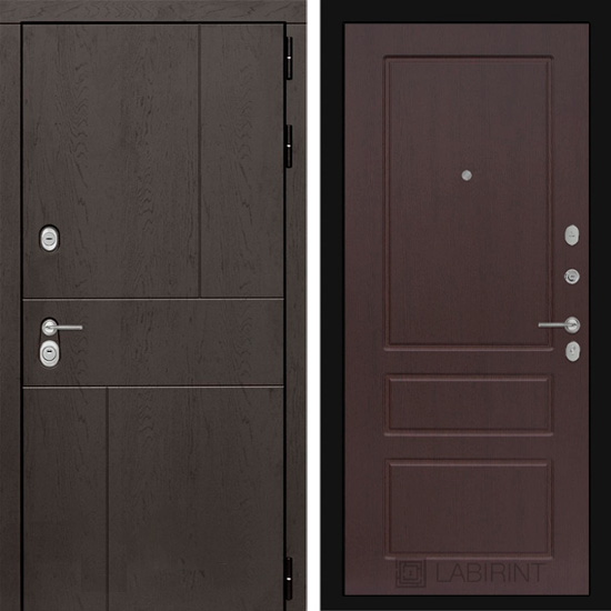 Входная дверь Лабиринт УРБАН 03 Орех Премиум