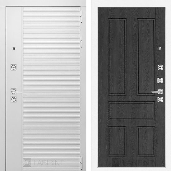 Входная дверь Лабиринт Piano white 10 Дуб филадельфия