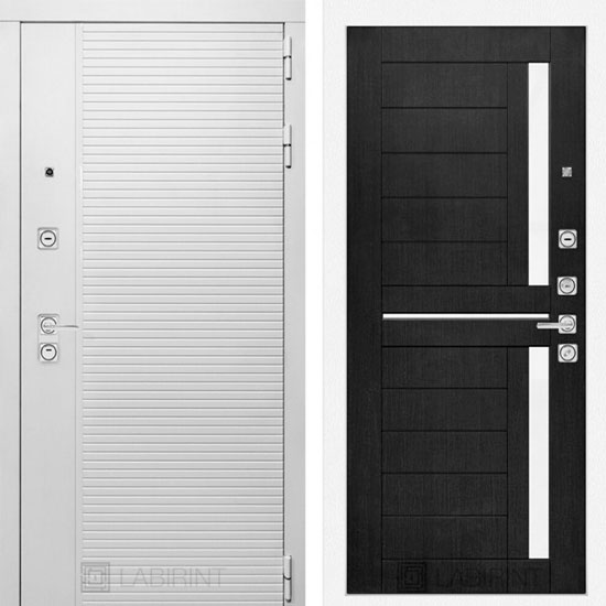 Входная дверь Лабиринт Piano white 02 Венге