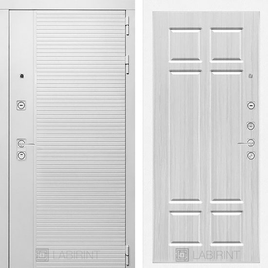 Входная дверь Лабиринт Piano white 08 Кристал вуд